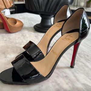 Christian Louboutin black patent d’Orsay heels 9.5